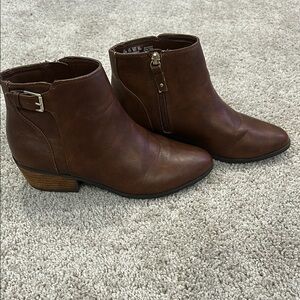 Brown Leather Ankle Boots